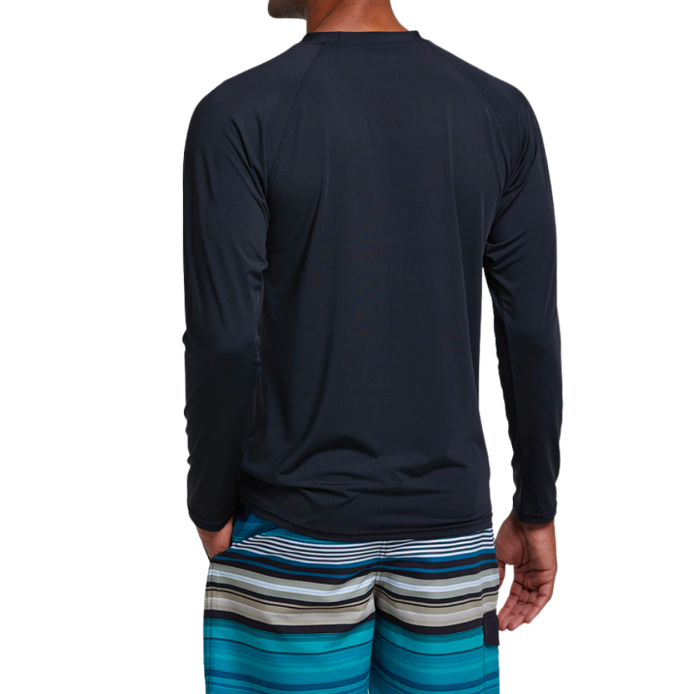 Black Long Sleeve Surfing T-Shirt-Waves And Trunks