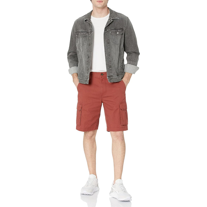 Classic Fit Button Closure Cargo Short-Waves And Trunks