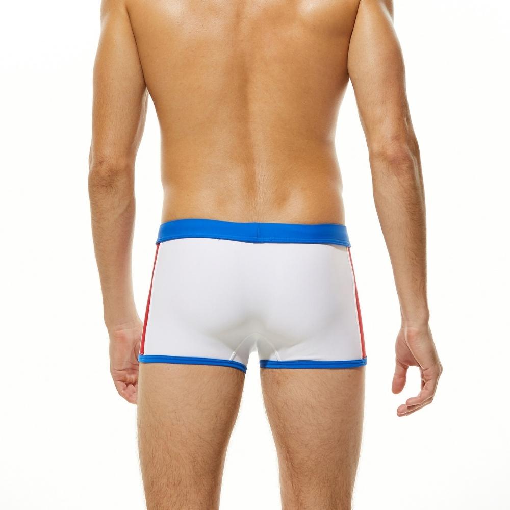 Men's Solid Linear Print Trunks-Waves And Trunks