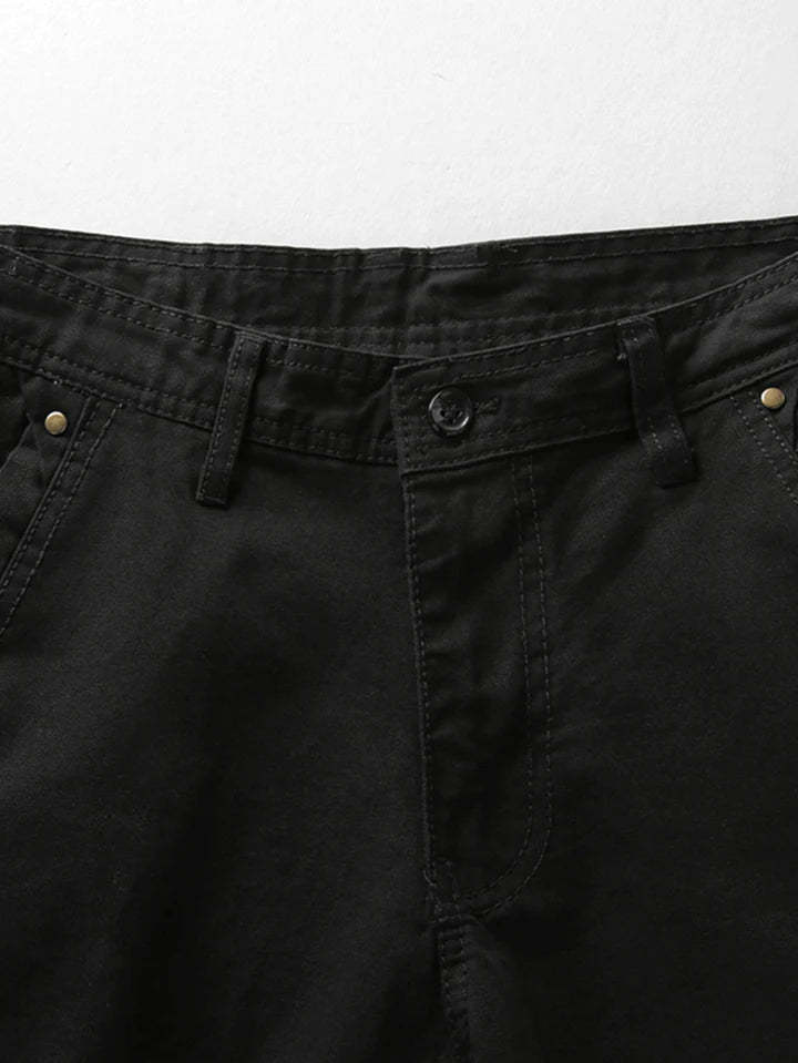 Chino Shorts With Stud Pocket-Waves And Trunks