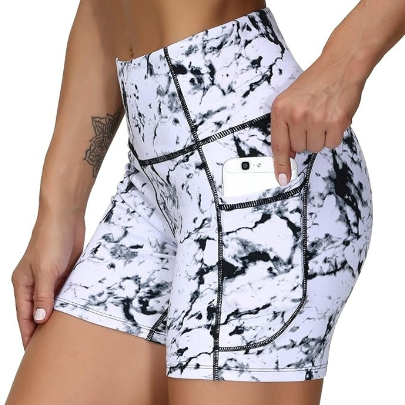 The Lightweight Yoga Shorts Deep Pocket and Stretchable Comfort-Waves And Trunks