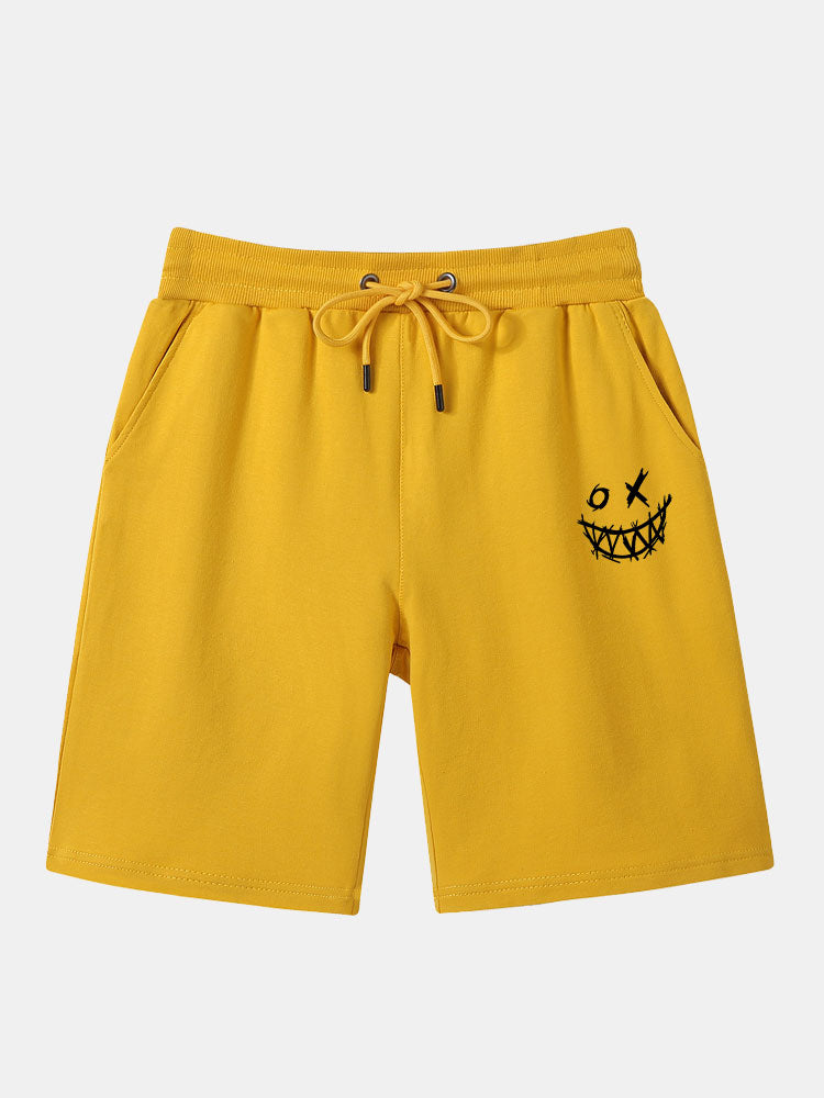 Grimace Print Pattern Mid Length Shorts-Waves And Trunks