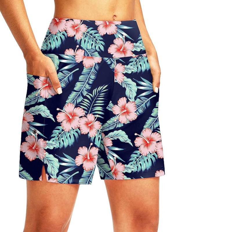 Elastic Swim Shorts – Quick-Dry with Liner and Functional Pockets-Waves And Trunks