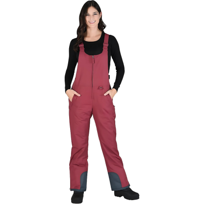 Insulated Adjustable Bib Overalls With Pockets-Waves And Trunks