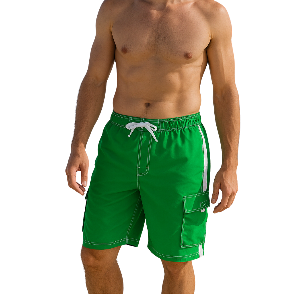 Side Stripe Cargo Swim Short