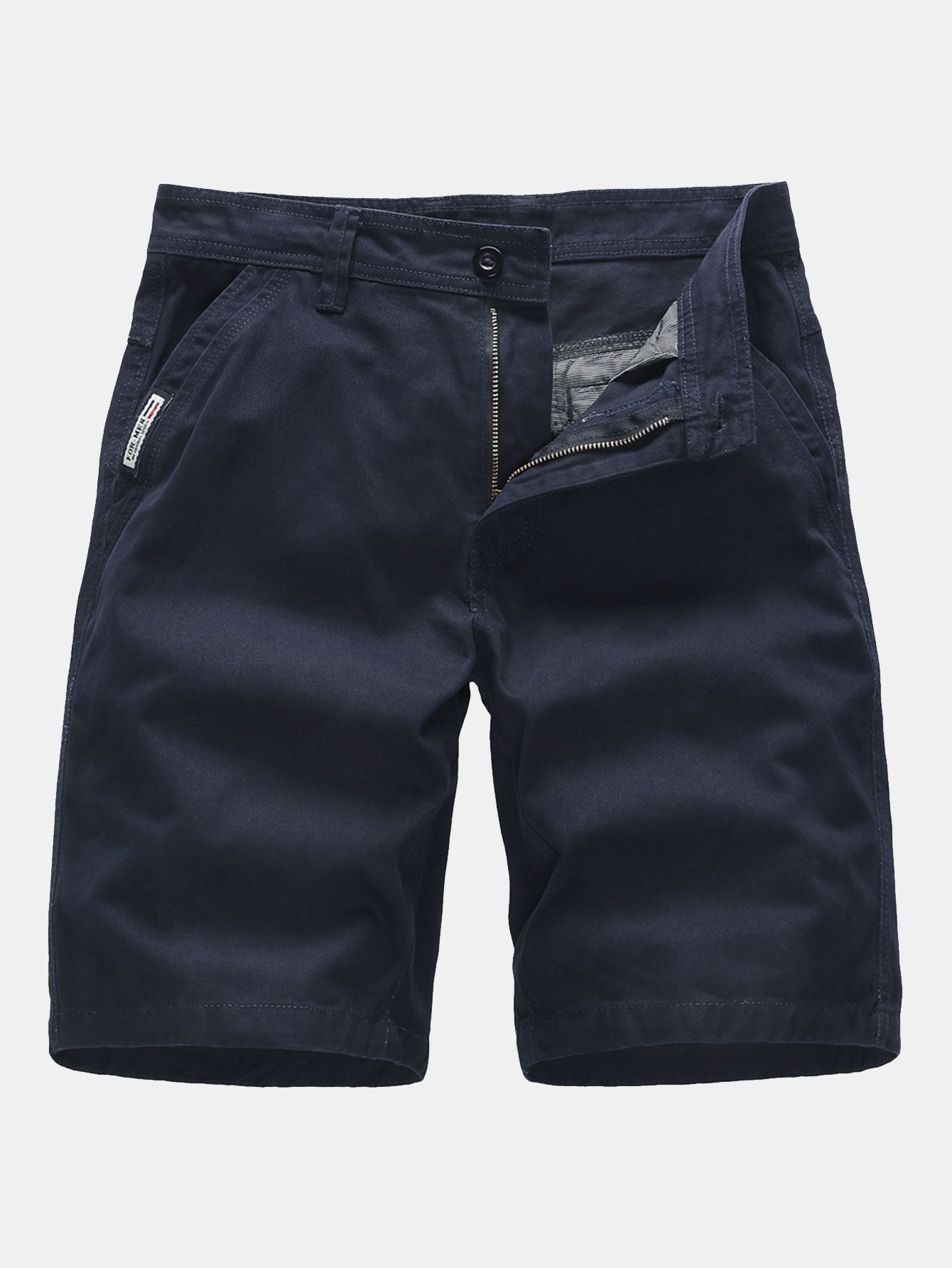 Plain Pattern Chino Shorts-Waves And Trunks