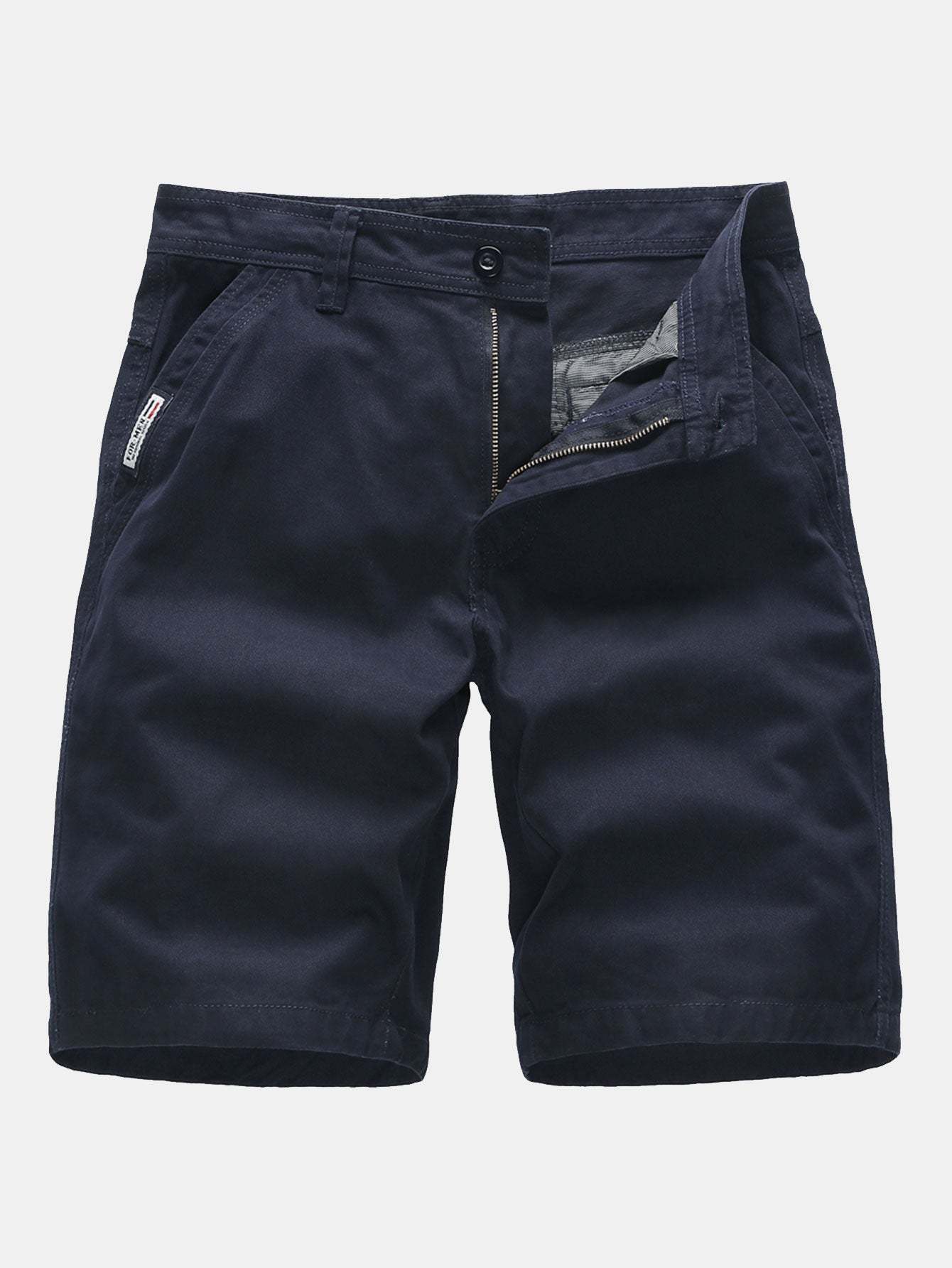 Plain Pattern Chino Shorts-Waves And Trunks