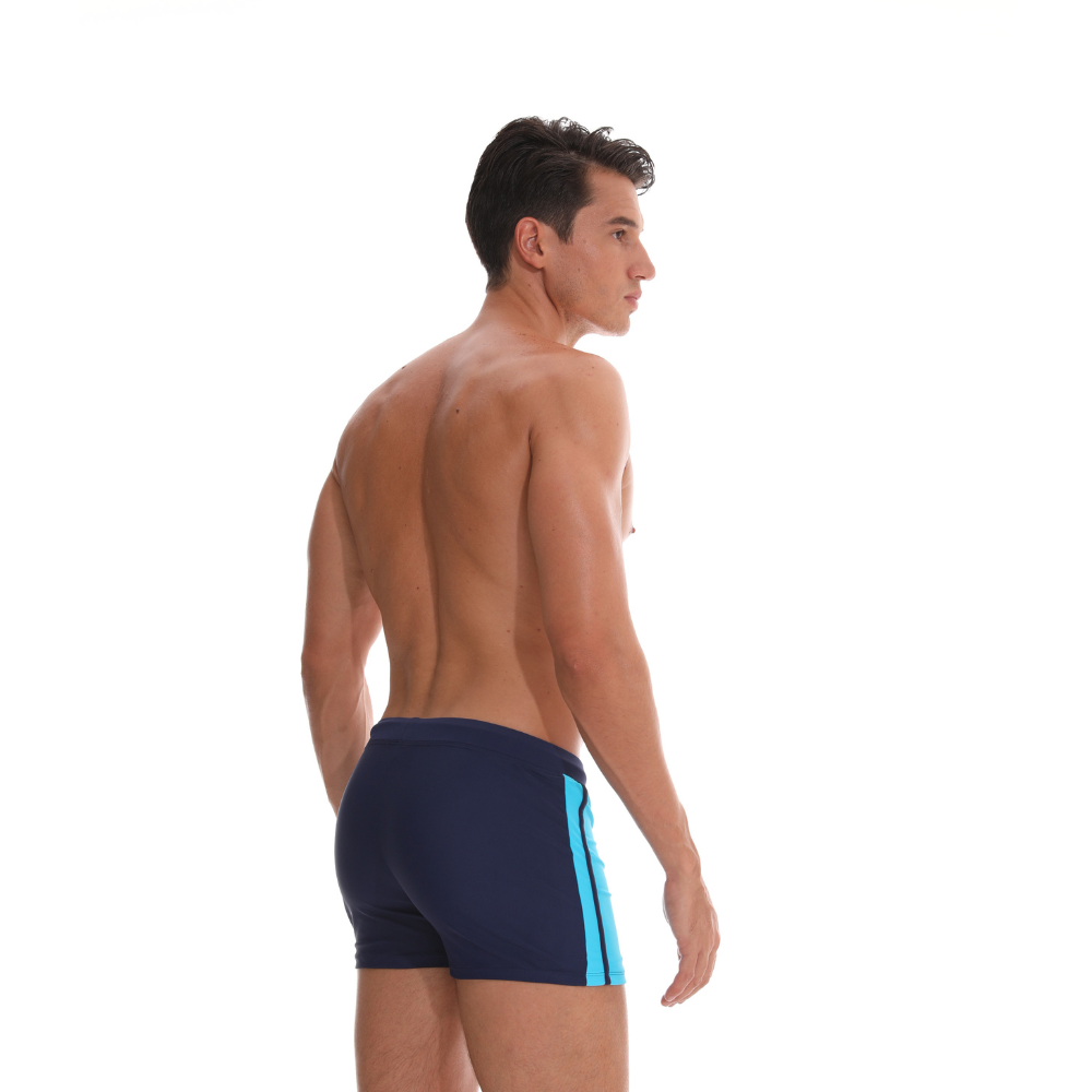 Blue Black String Summer Brief-Waves And Trunks