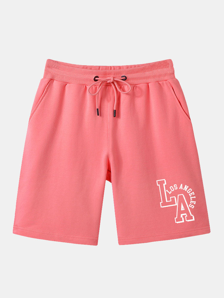 LA Printed Mid Length Shorts-Waves And Trunks
