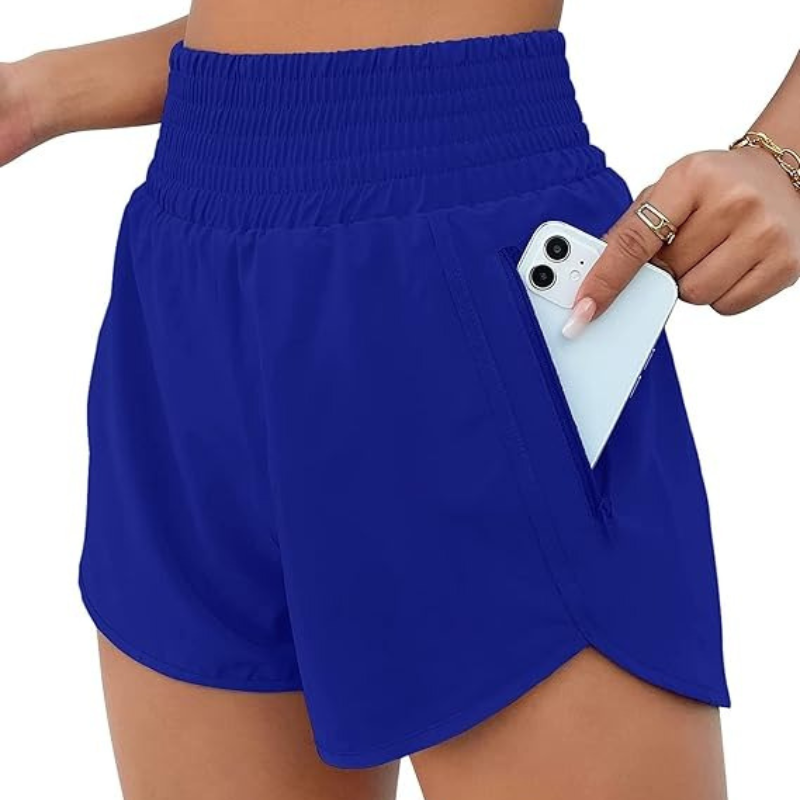 Lightweight Athletic Shorts – Quick-Dry With Zipper Pocket-Waves And Trunks
