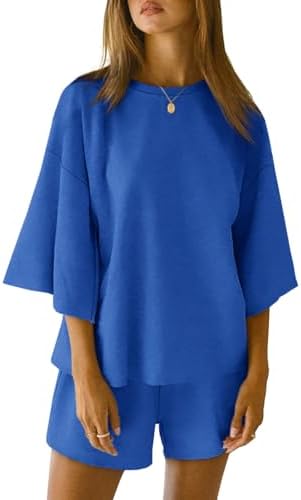 2 Pieces Oversized Top And Shorts Pajama Set For Women