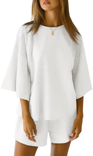 2 Pieces Oversized Top And Shorts Pajama Set For Women