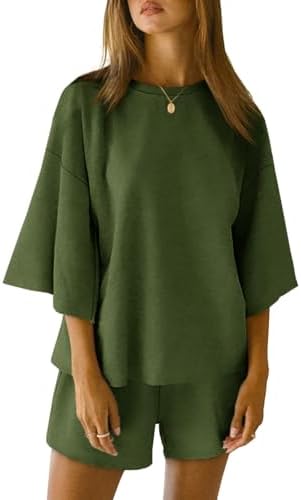2 Pieces Oversized Top And Shorts Pajama Set For Women