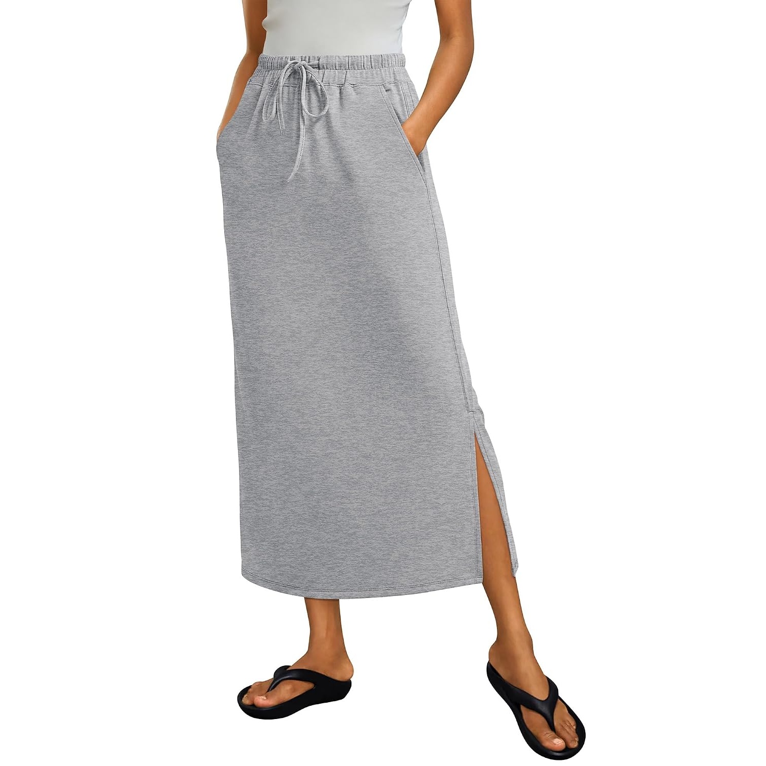 Casual Drawstring Maxi Skirt For Women
