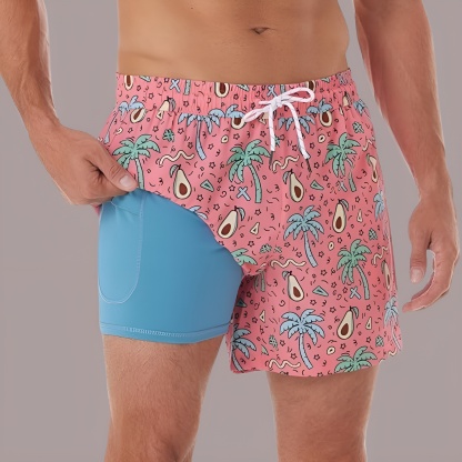 Swim Trunks Swim Shorts for Men Quick Dry 5 inch Inseam