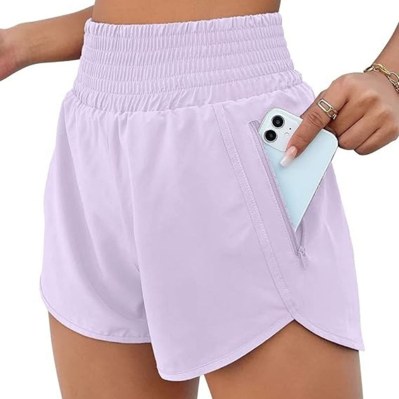 Lightweight Athletic Shorts – Quick-Dry With Zipper Pocket-Waves And Trunks