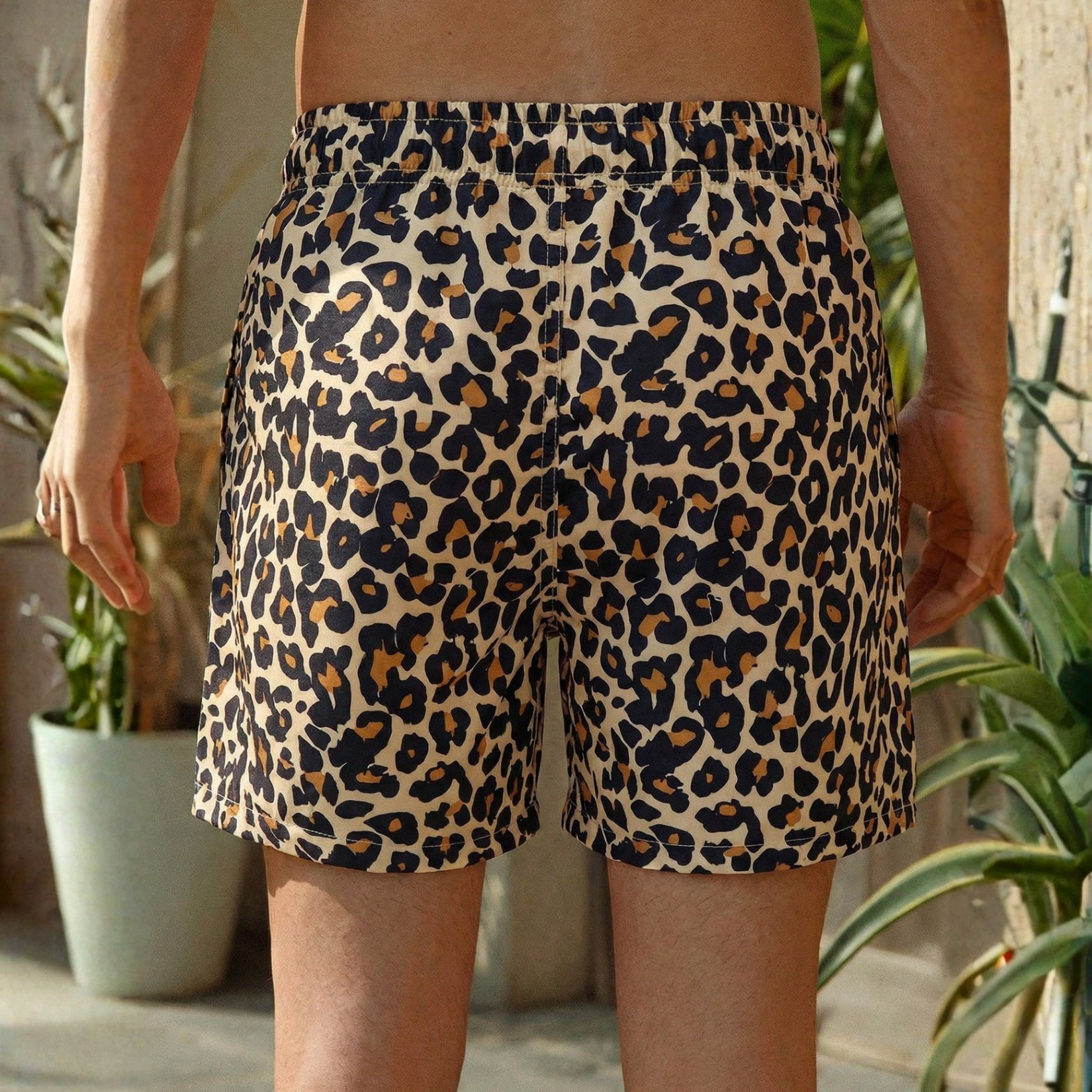 Floral Print Drawstring Beach Shorts For Men And Women Matching Couples