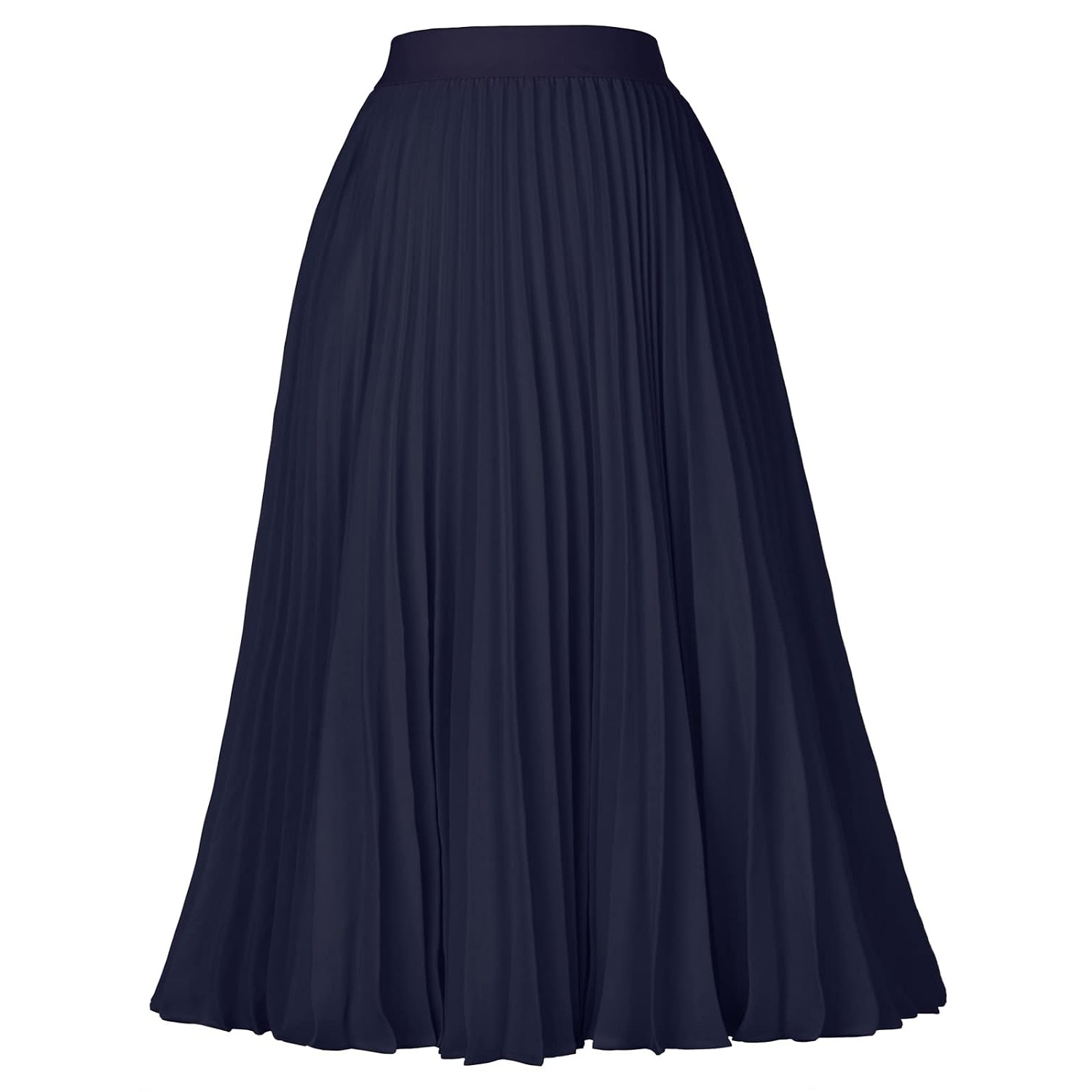 Pleated High Lengt Midi Skirt For Women