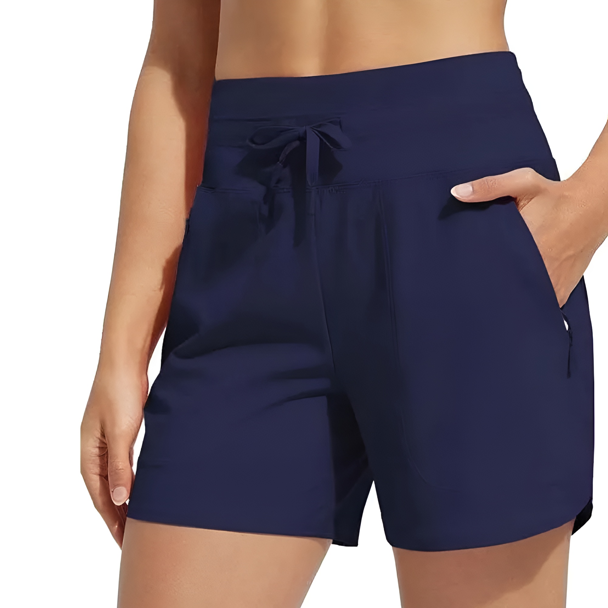 Women's 5" Swim Board Shorts High Waisted Quick Dry UPF 50+ Swimsuit Swimming Bottoms