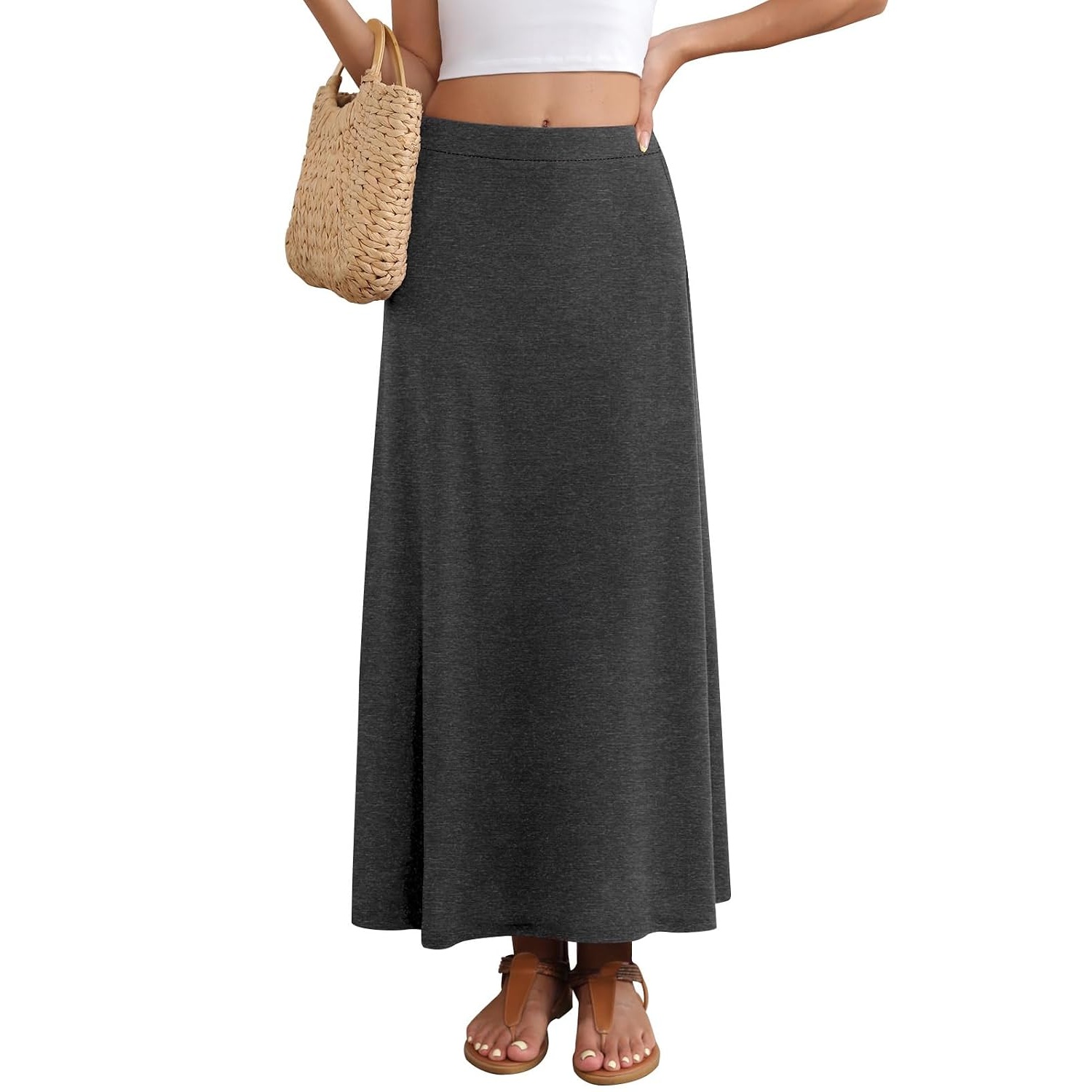 Maxi Flowy High Waisted Casual Long Skirts For Women