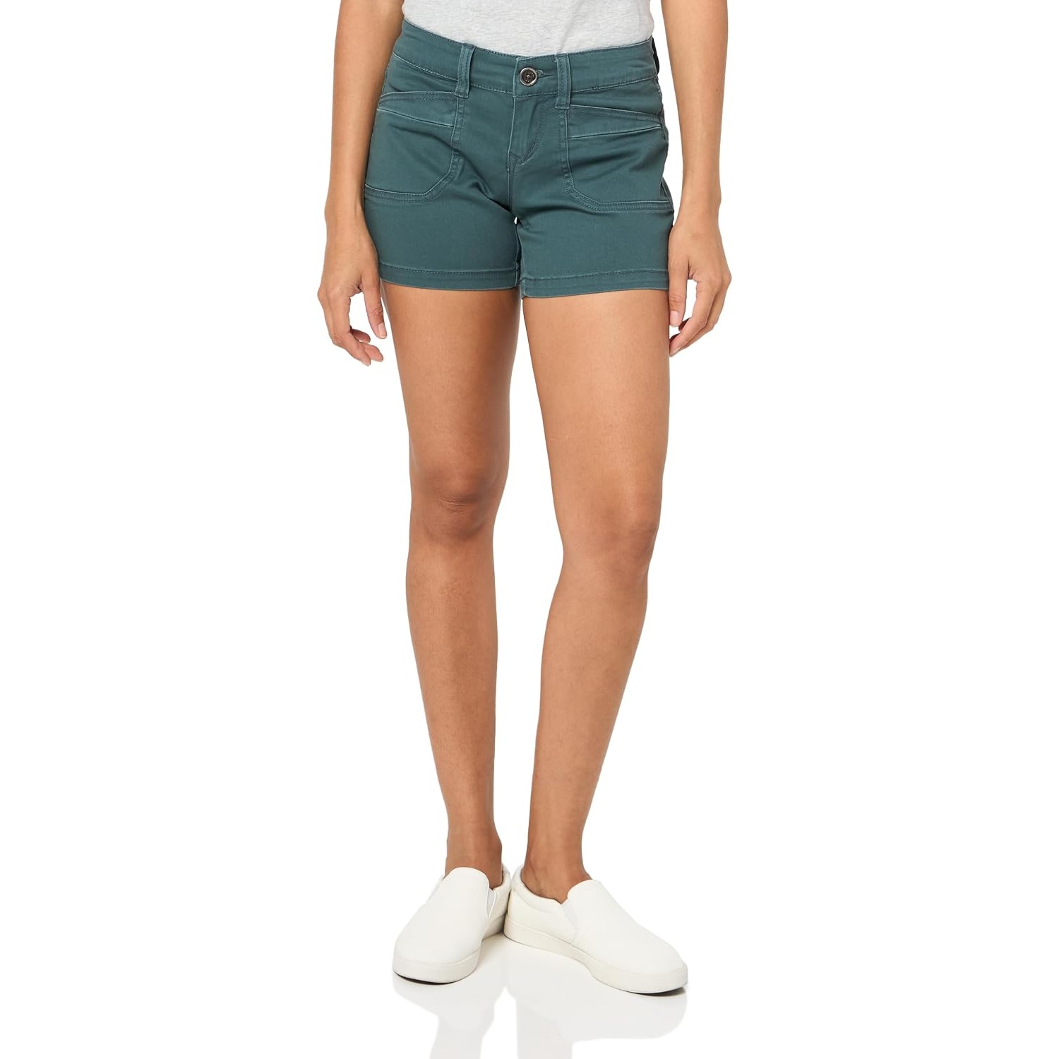 Button Style Comfy Stretchable Shorts For Women