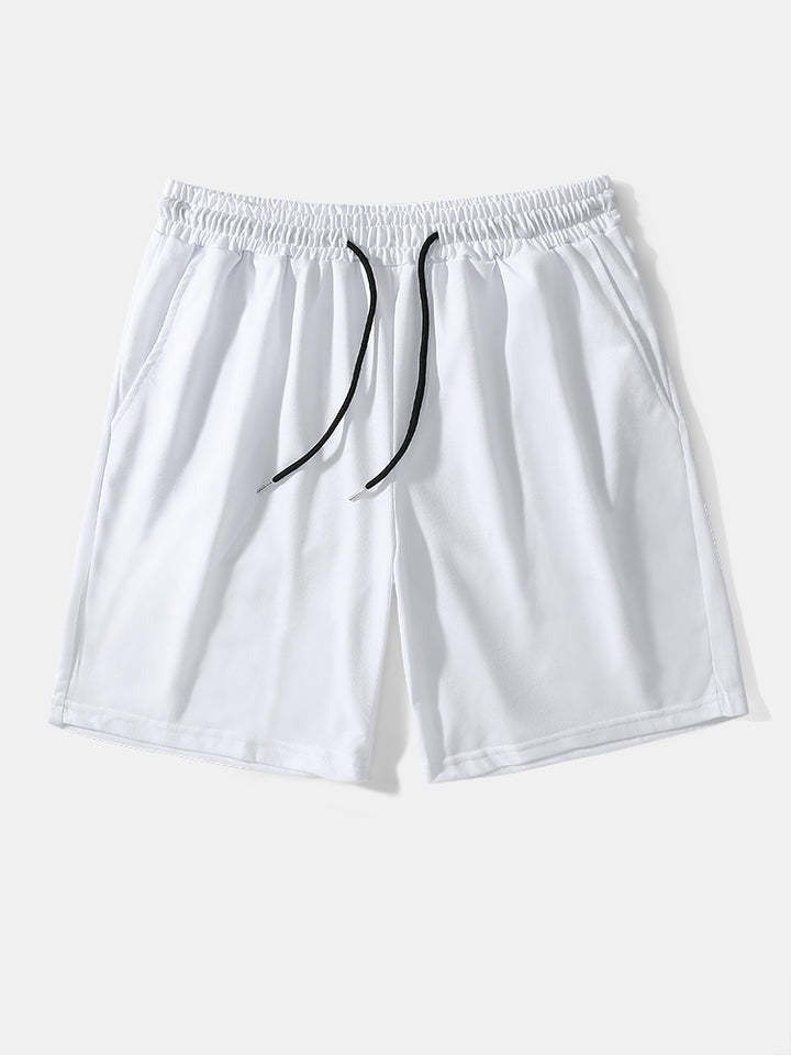 Mid Length Plain Beach Shorts-Waves And Trunks