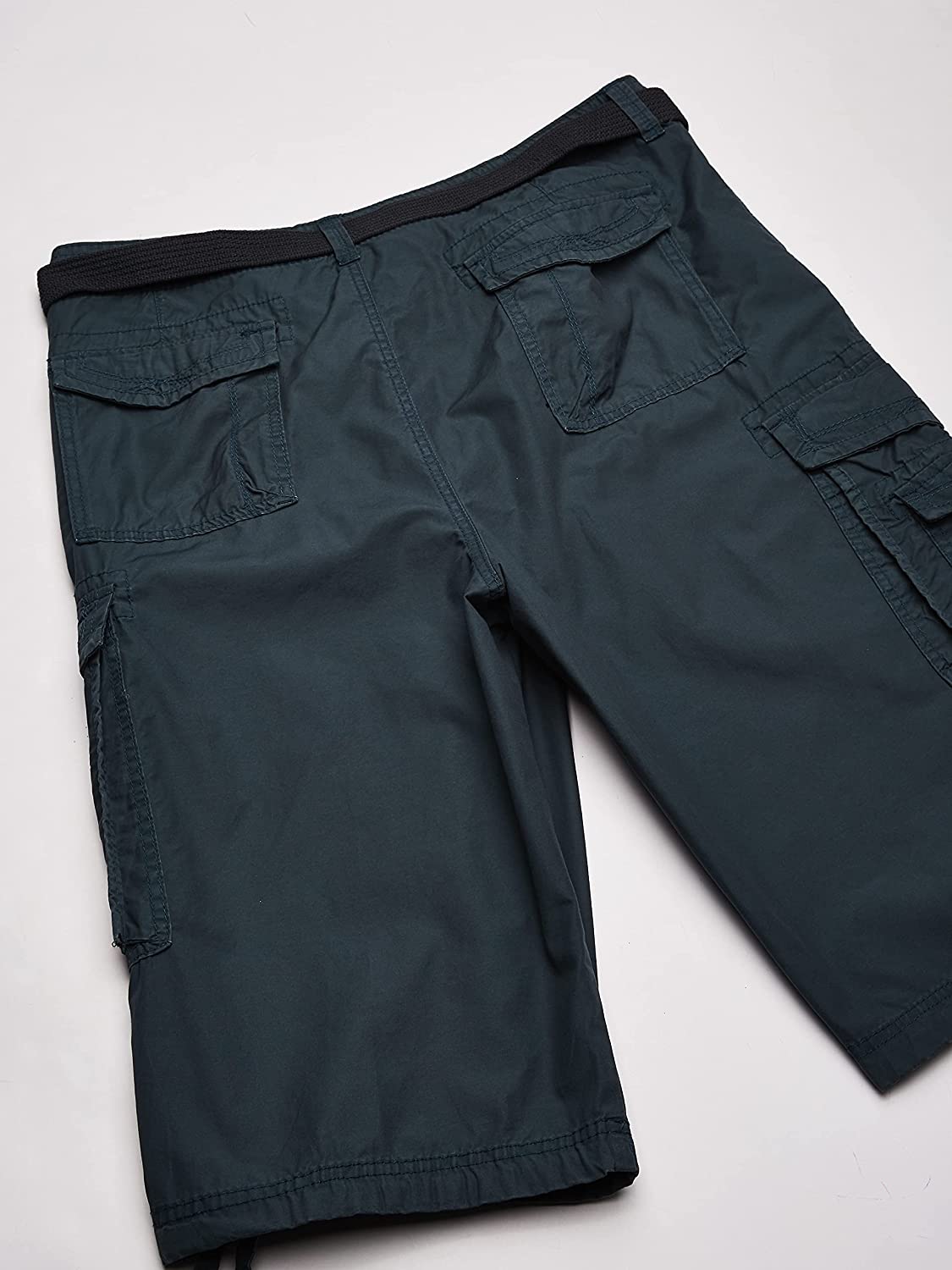Belted Cargo Shorts With Adjustable Cuffs-Waves And Trunks