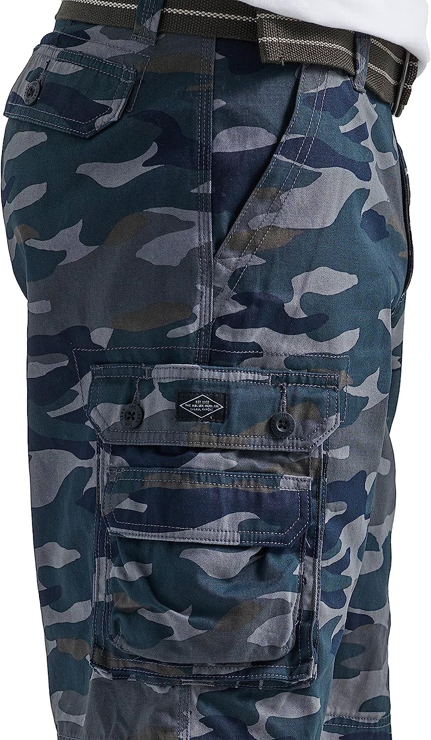 Loose Fit With Belt Utility Cargo Shorts-Waves And Trunks