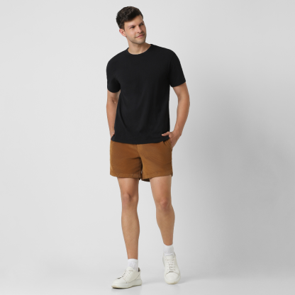 Casual Drawstring Shorts With Elastic Waistband-Waves And Trunks