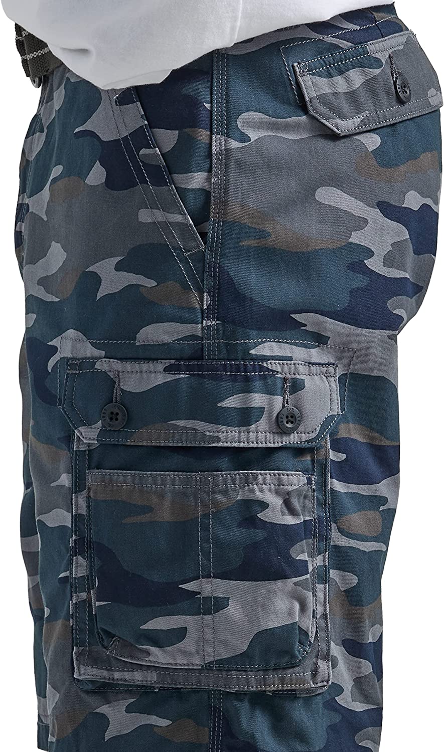 Loose Fit With Belt Utility Cargo Shorts-Waves And Trunks