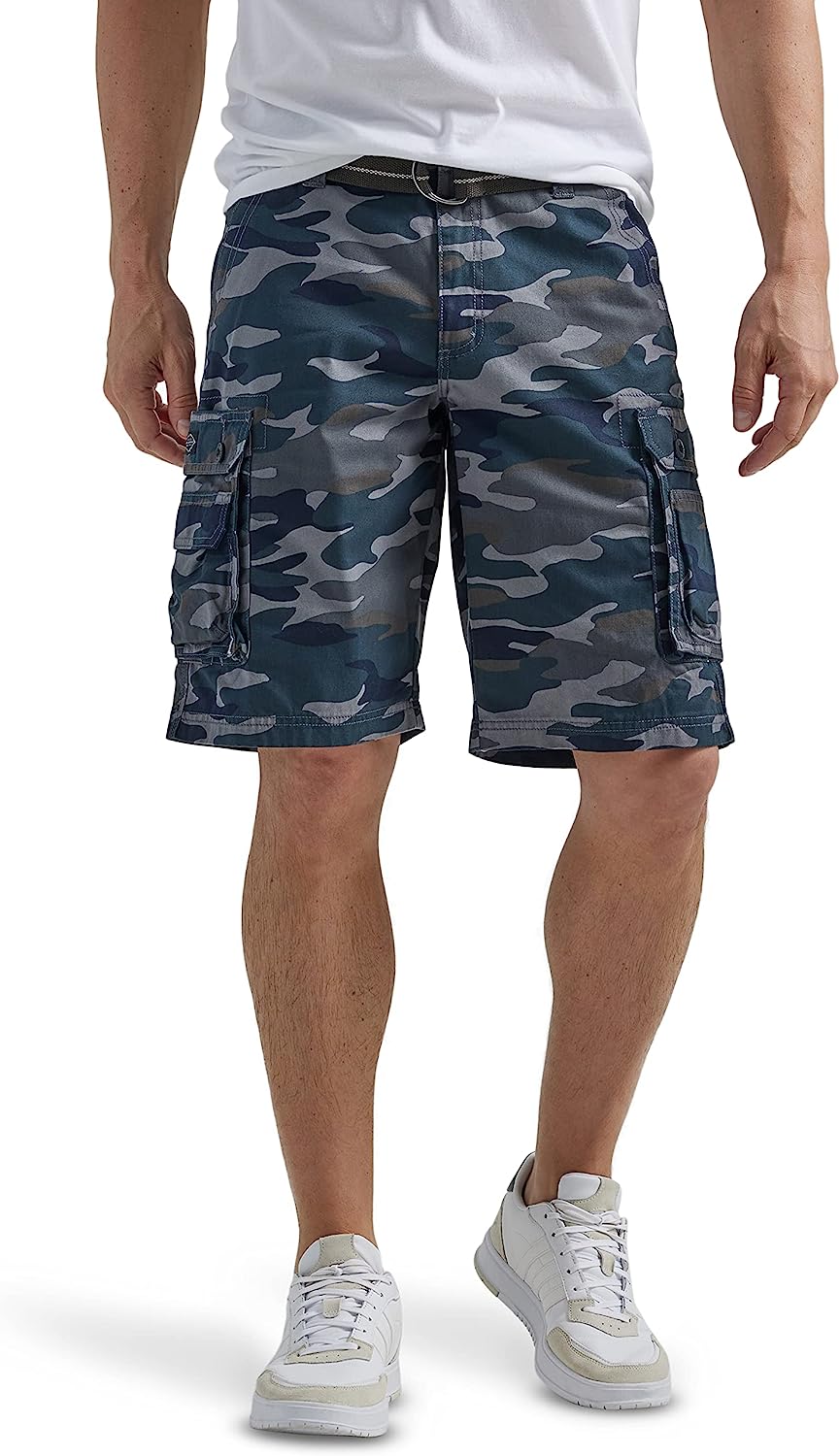 Loose Fit With Belt Utility Cargo Shorts-Waves And Trunks