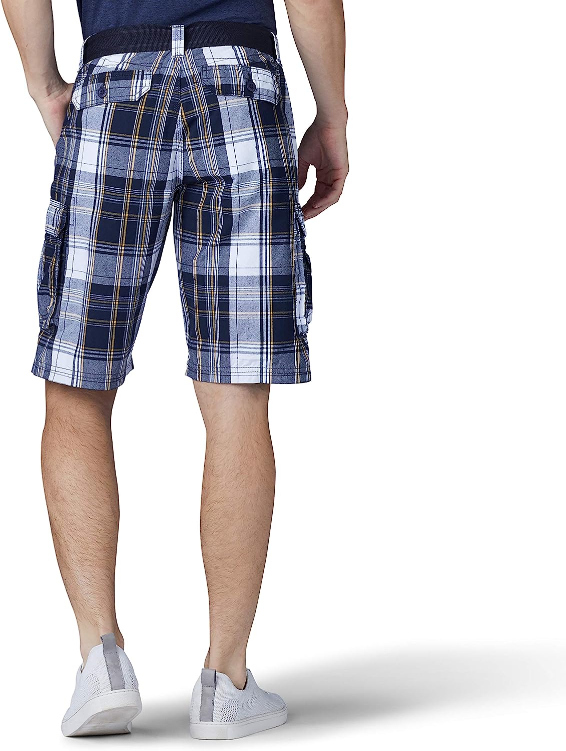 Cargo Shorts With Coordinating Belt-Waves And Trunks