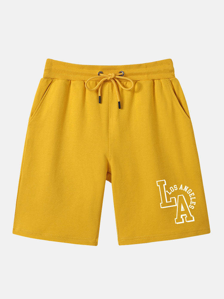 LA Printed Mid Length Shorts-Waves And Trunks