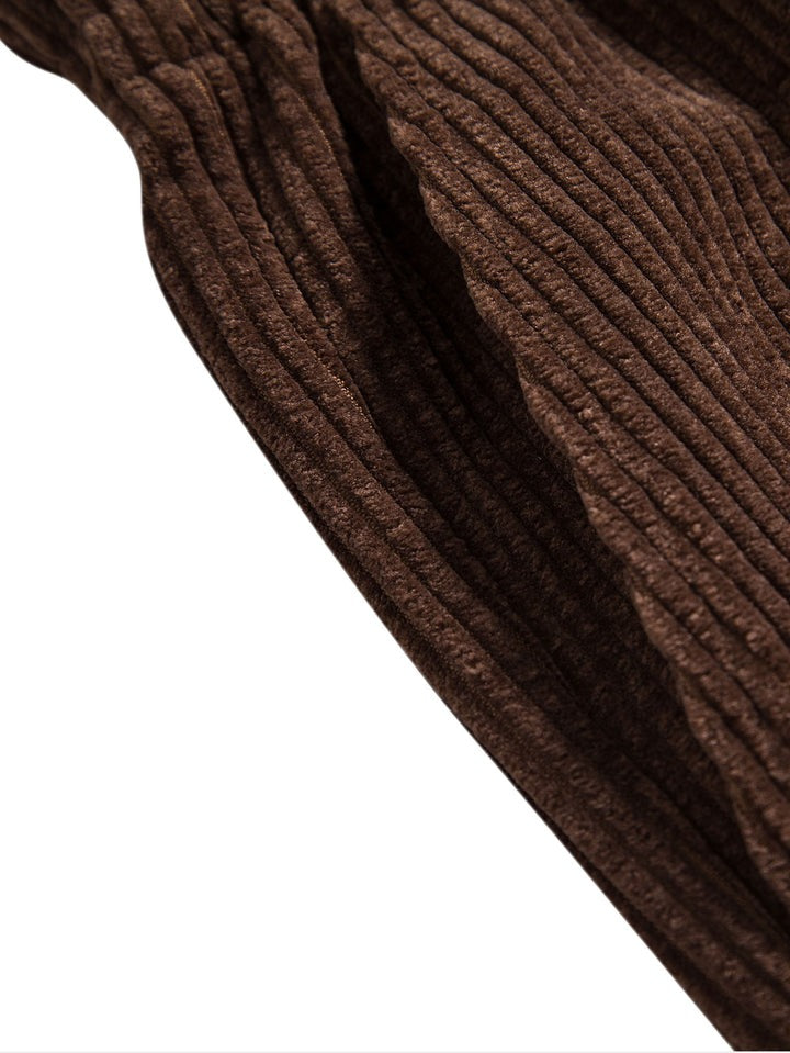 Corduroy Solid Plain Beach Shorts-Waves And Trunks