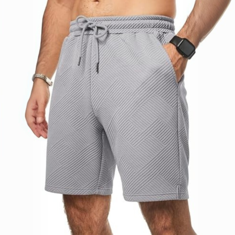 Geometric Texture Casual Shorts – Where Style Meets Comfort-Waves And Trunks