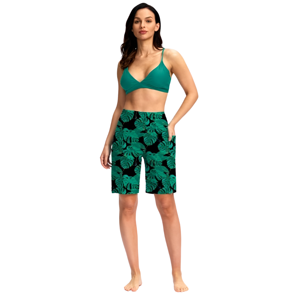 Floral Print Shorts Pockets – Quick Dry and Comfortable-Waves And Trunks