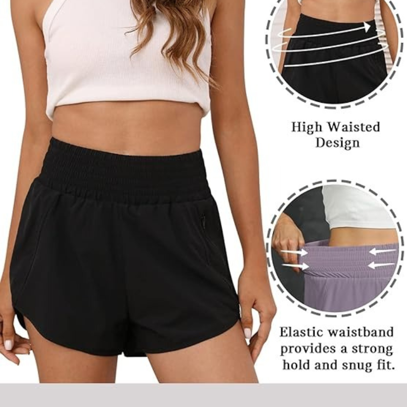 Elastic Active Pocket Shorts-Waves And Trunks