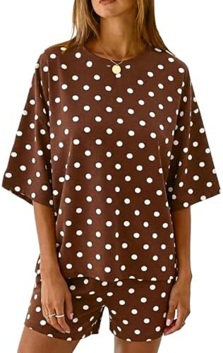2 Pieces Oversized Top And Shorts Pajama Set For Women