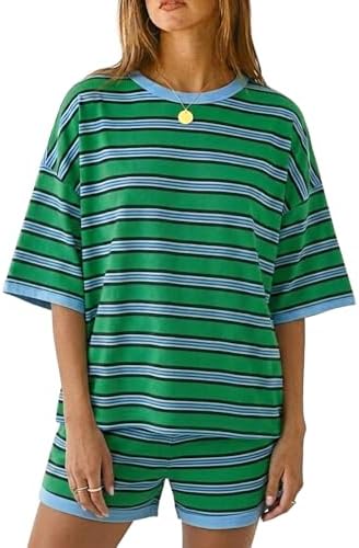 2 Pieces Oversized Top And Shorts Pajama Set For Women