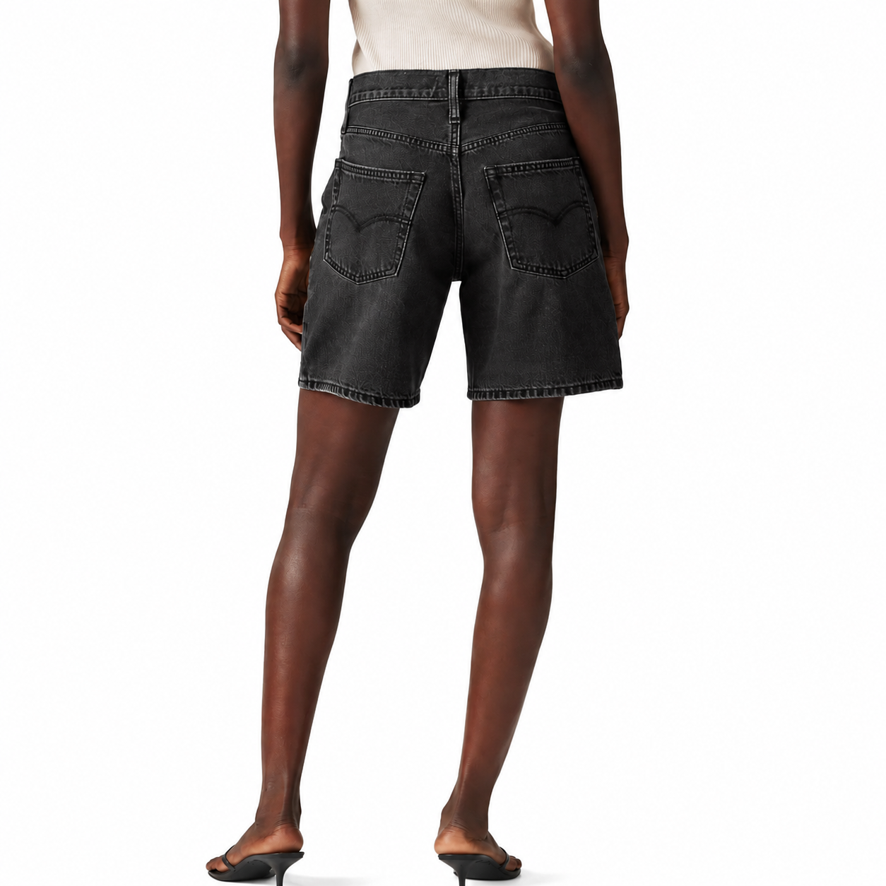 High Rise Baggy Denim Shorts For Women