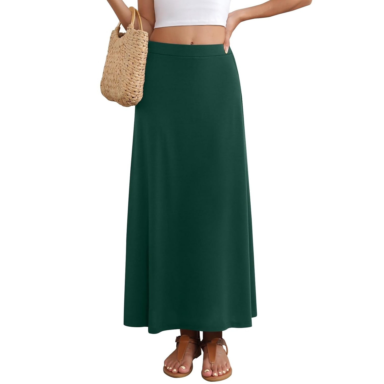 Maxi Flowy High Waisted Casual Long Skirts For Women