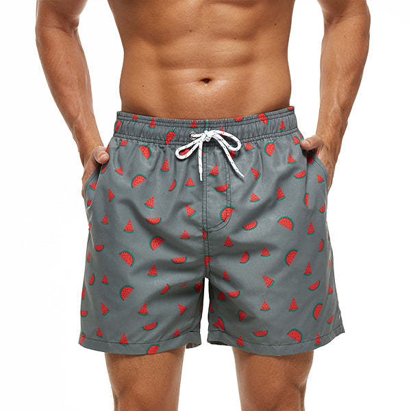 Watermelon Waves Draw String Swim Shorts-Waves And Trunks