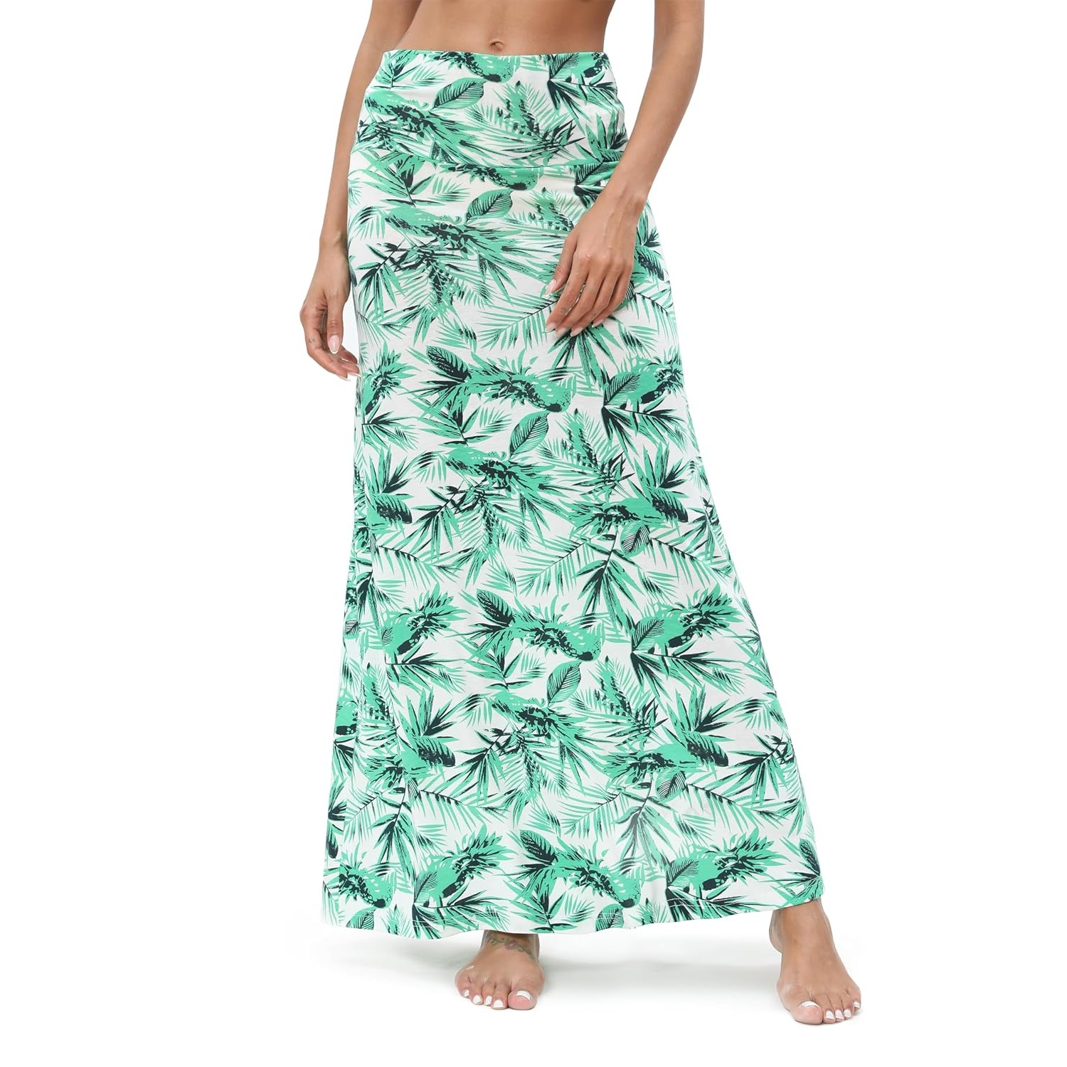 Comfy Long Flare Fold Skirt For Women