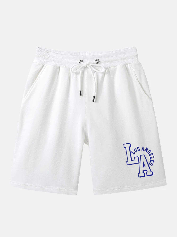 LA Printed Mid Length Shorts-Waves And Trunks
