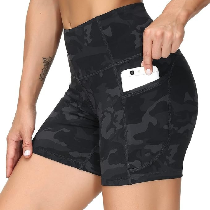 The Lightweight Yoga Shorts Deep Pocket and Stretchable Comfort-Waves And Trunks