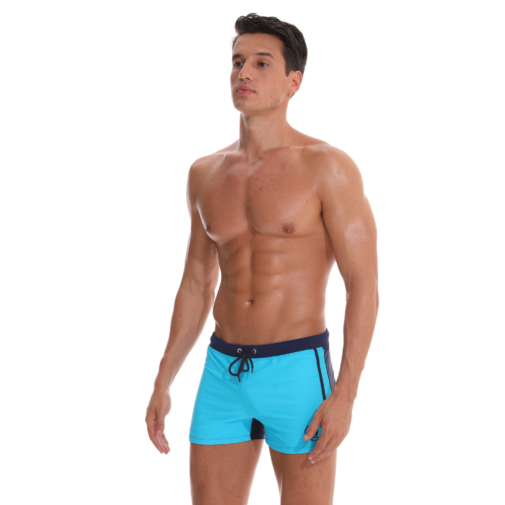 Blue Black String Summer Brief-Waves And Trunks