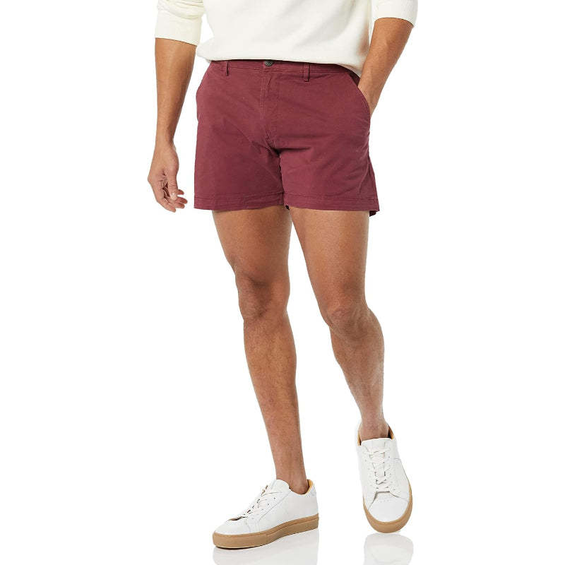 Slim Fit Flat Stretch Chino Short-Waves And Trunks