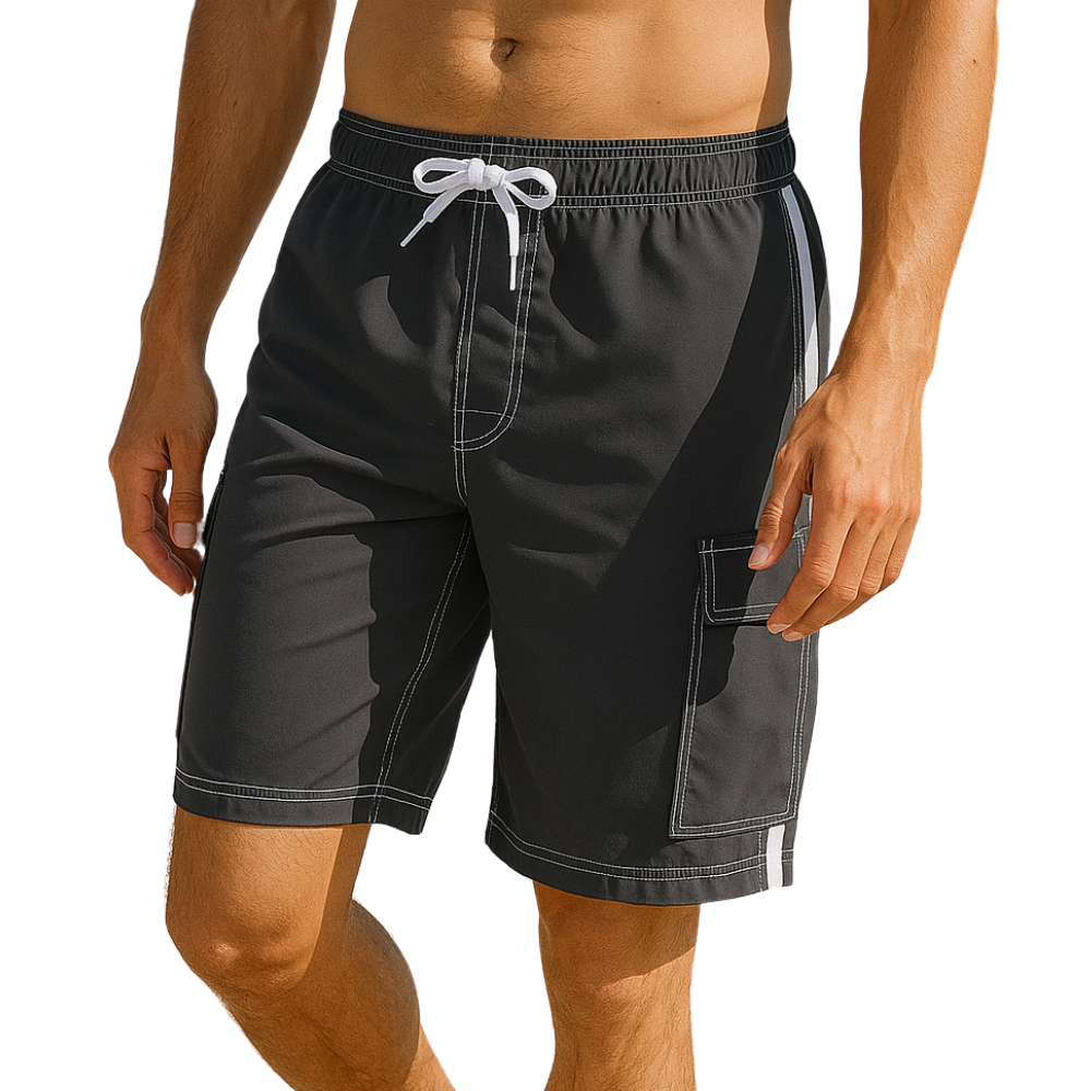 Side Stripe Cargo Swim Short
