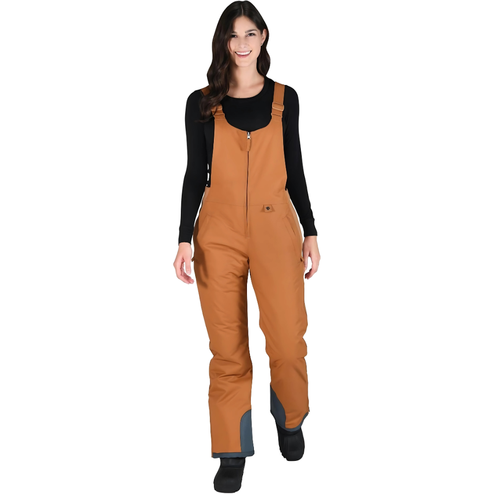 Insulated Adjustable Bib Overalls With Pockets-Waves And Trunks