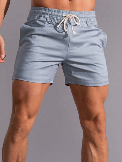 3 Pieces Workout Drawstring Beach Shorts-Waves And Trunks